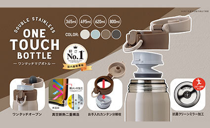 超軽量ボトルにロックリング式ワンタッチタイプが登場！