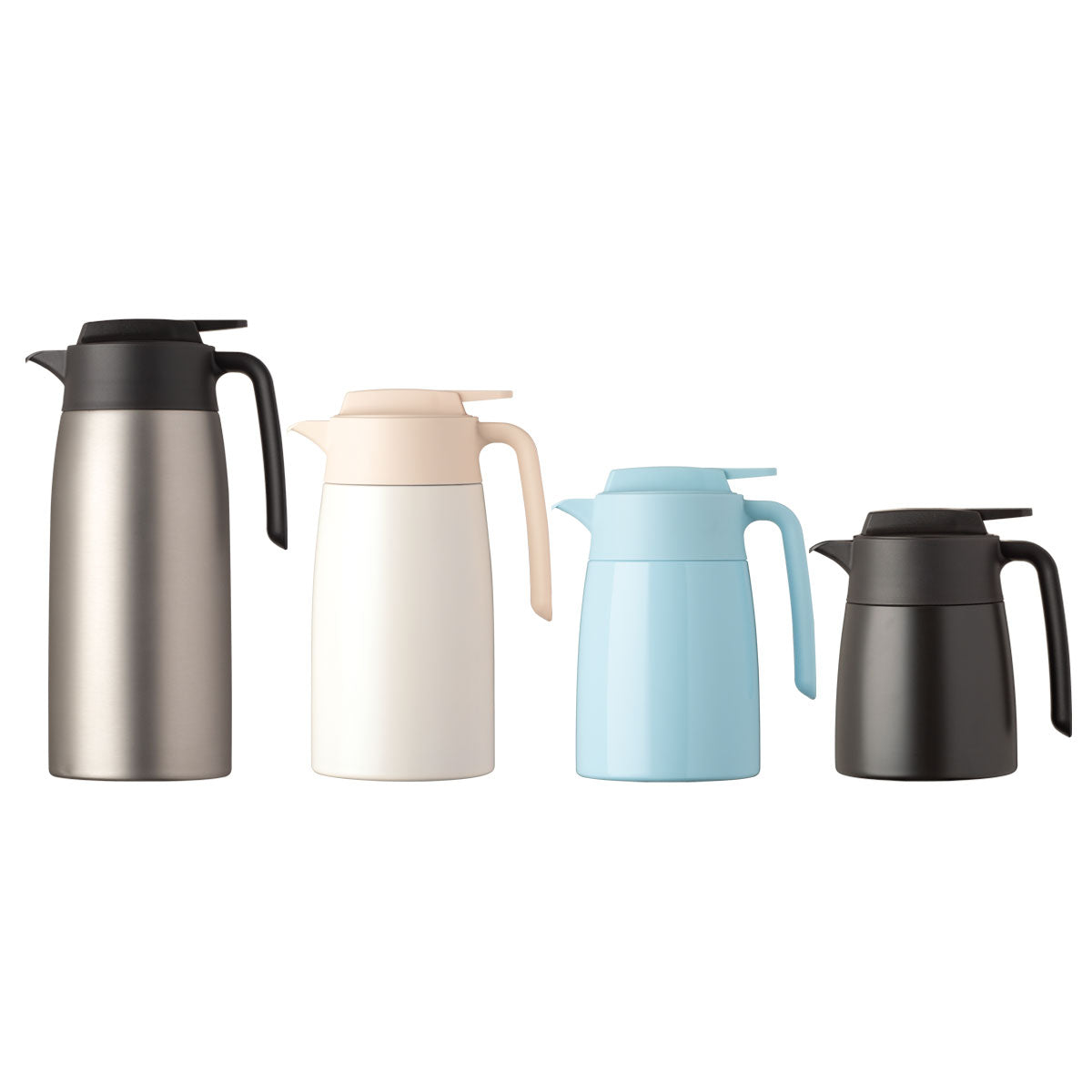 バリウス 分解できる超軽量コンパクト ステンレス卓上ポット 800ml/1.1L/1.6L/2.1L