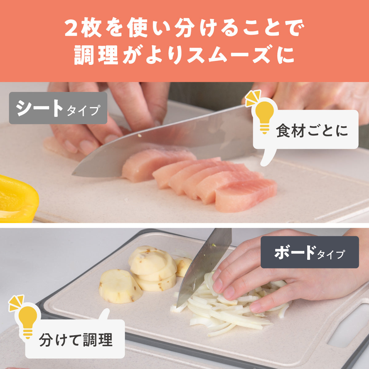 Bless Kitchen (ブレスキッチン) 食洗機対応 まな板 2枚セット AKCB-01