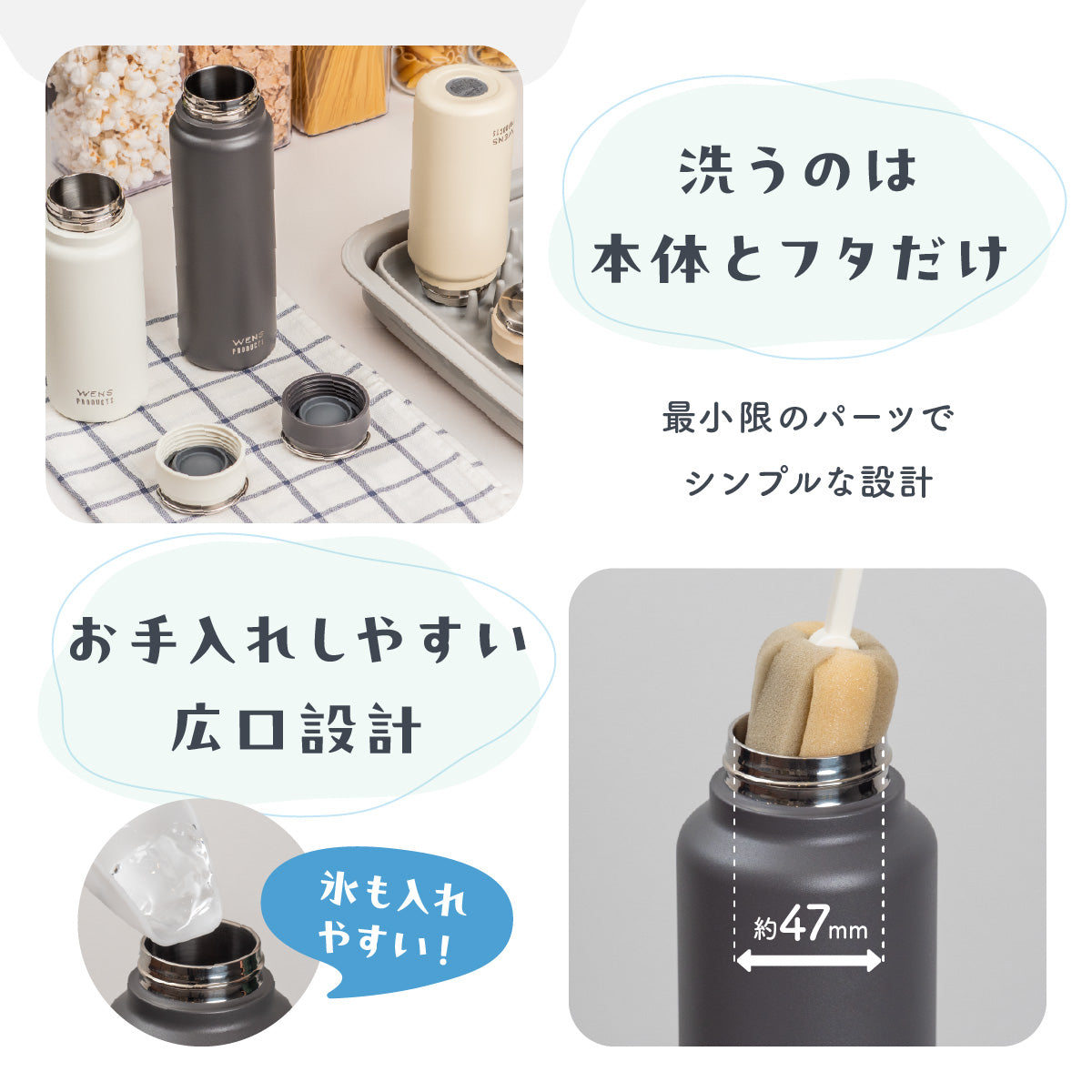 ウェンズプロダクツ ステンレスハンドル付き シームレススクリュー