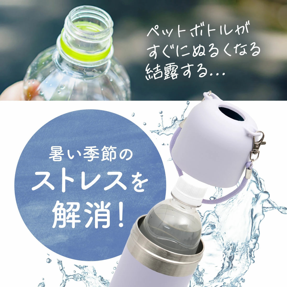 ボトルインボトル ペットボトルホルダー Oタイプ(3WAYストラップ付き)