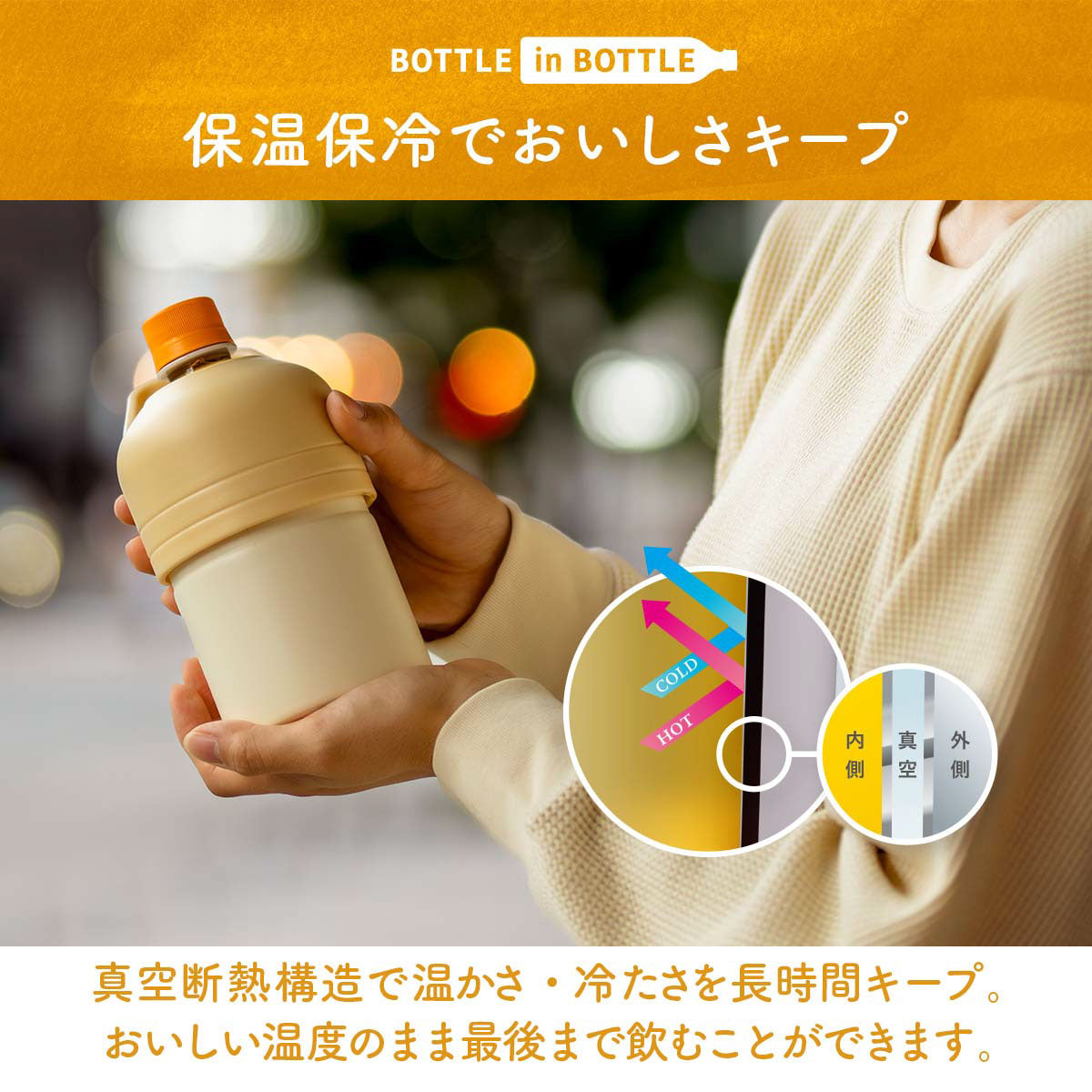ボトルインボトル ペットボトルホルダー Fタイプ(ホット/ミニサイズ