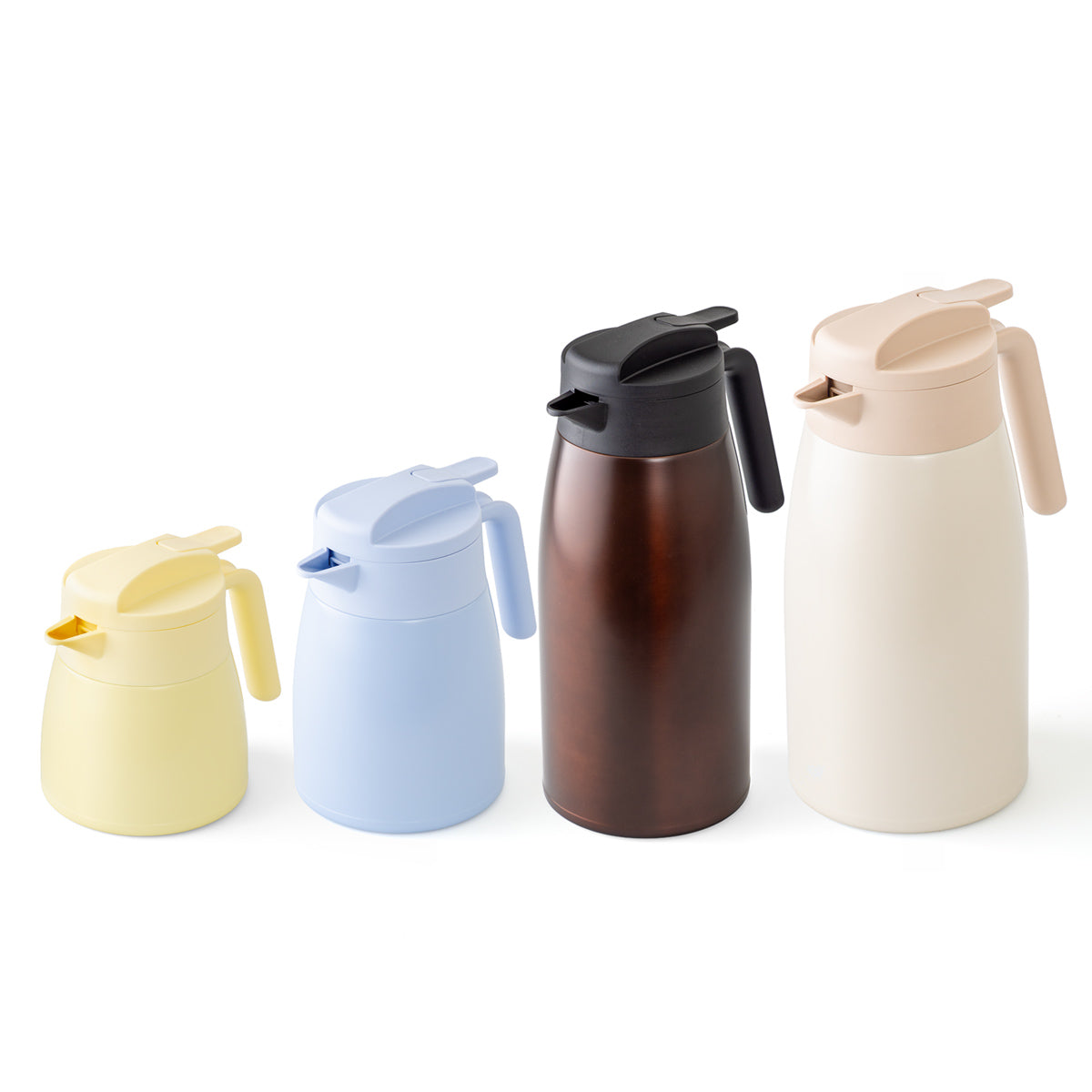 バリウス 超軽量コンパクト ステンレス卓上ポット シルバー 650ml/800ml/1.0L/1.6L/2.1L/2.5L AVTP-06 シリーズ