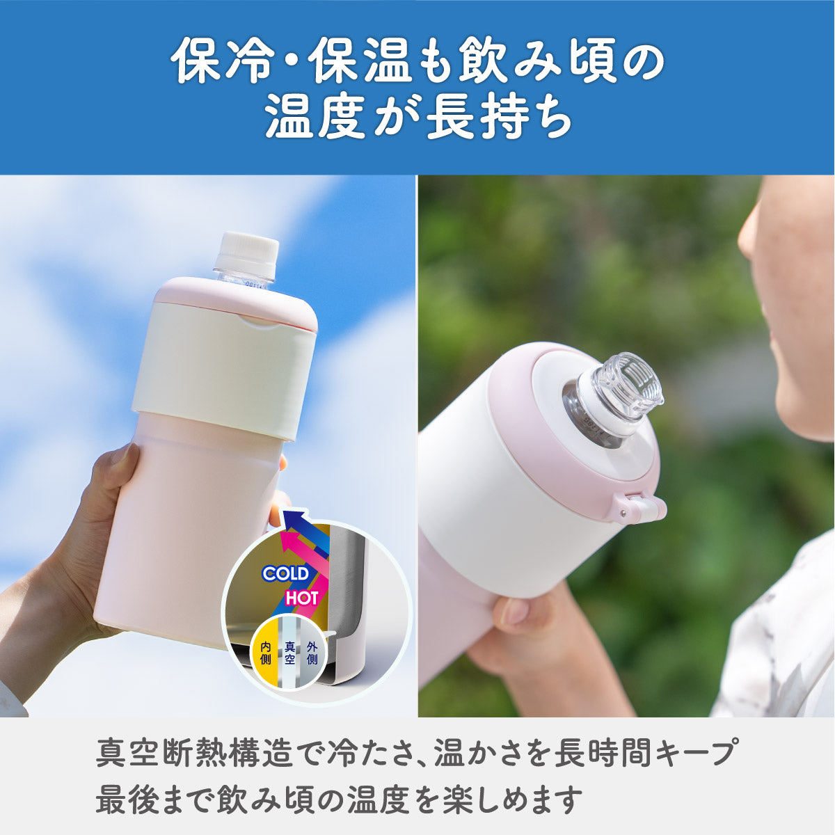 ボトルインボトル ペットボトルホルダー GW2(折りたたみハンドル付き