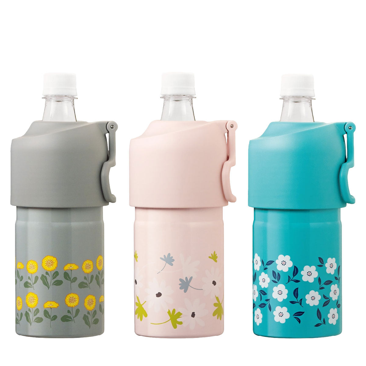 ボトルインボトル ペットボトルホルダー Eタイプ(花柄/折りたたみハンドル付き)