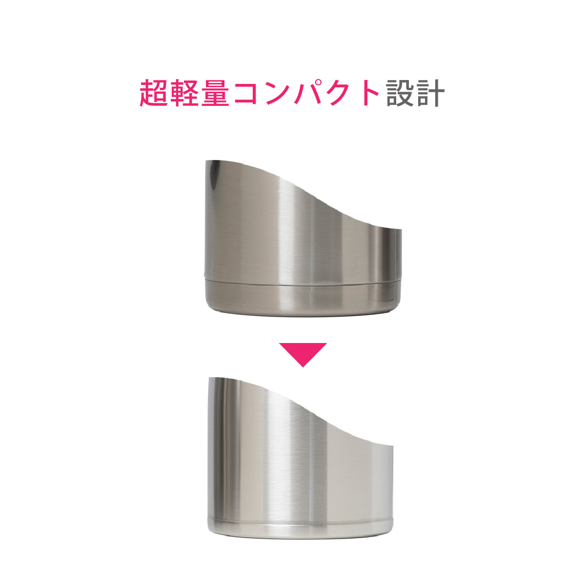 VARIUS 超軽量コンパクト卓上ステンレスポット 650ml image03